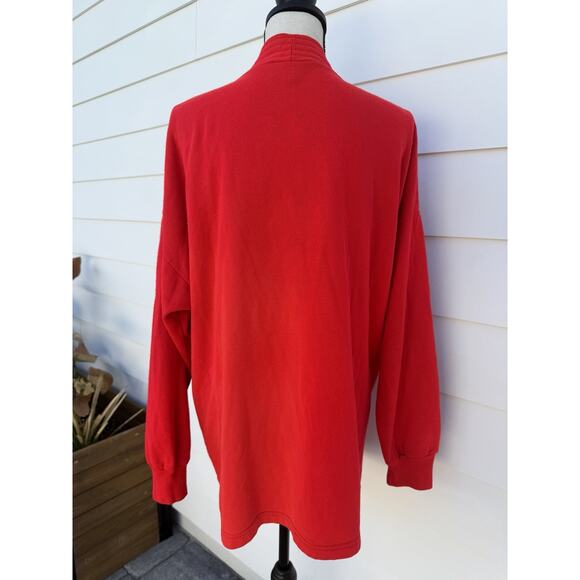 Vintage Linda Lori NY Women Large Cardigan Sweater Red Cat 80s 90s Cat Lady - Picture 2 of 7